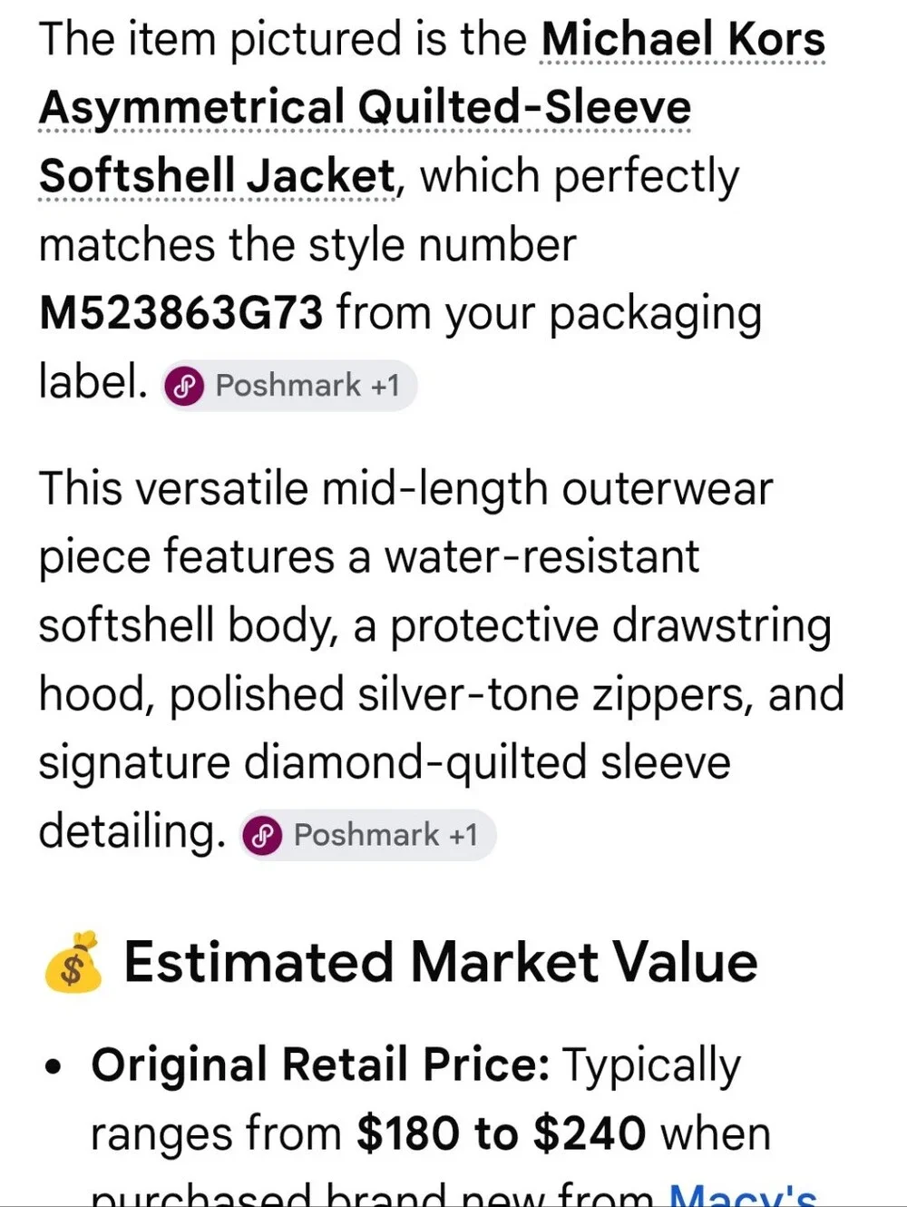 Michael Kors Gorgeous Coat NWT